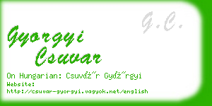 gyorgyi csuvar business card